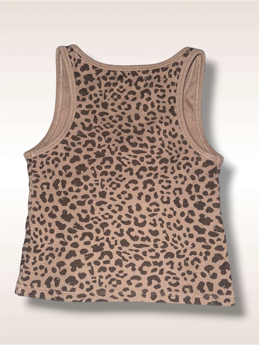 RARE Vintage Von Dutch Leopard Print Tank Top in Tan and Brown - Picture 2 of 5